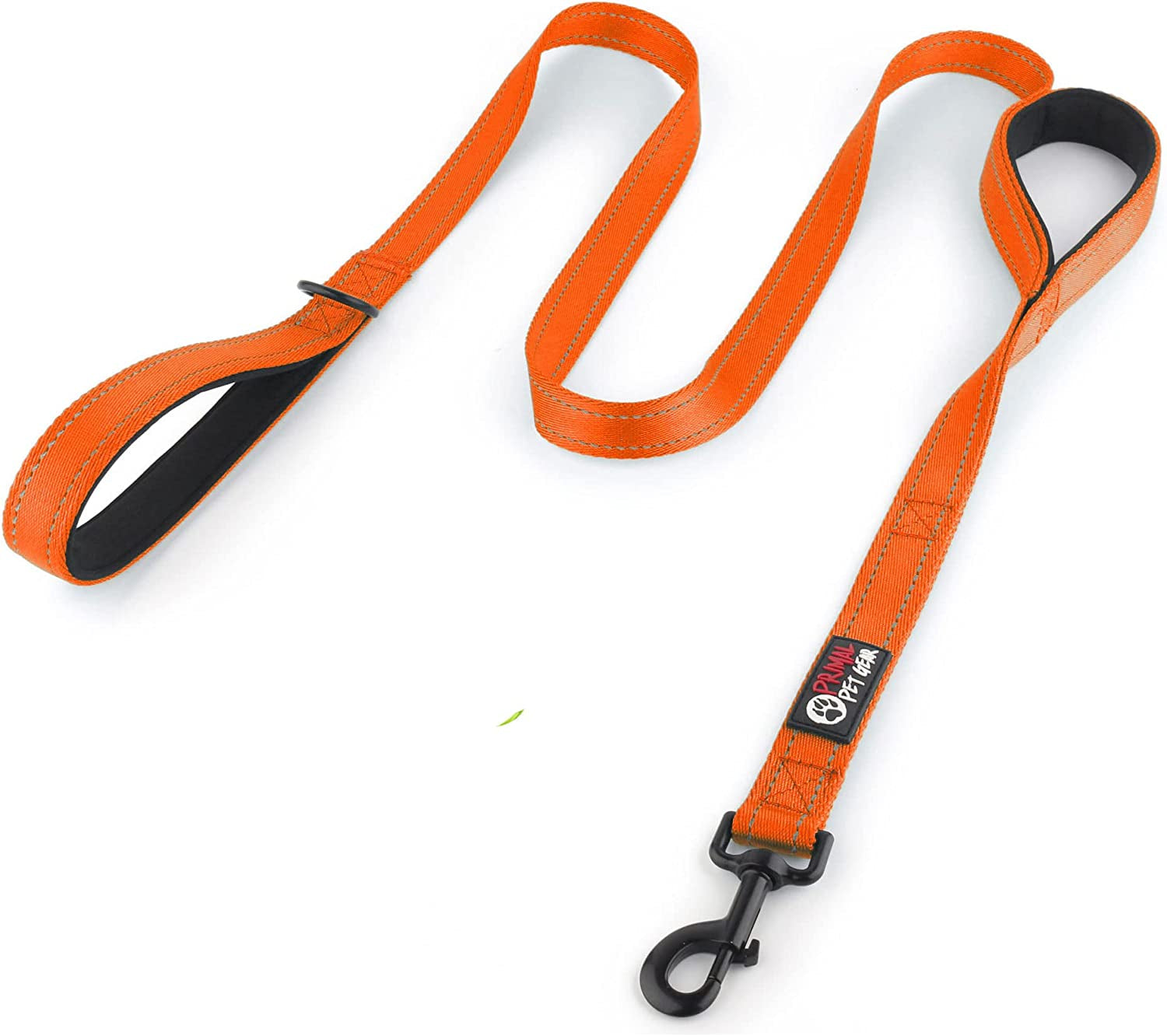 Dog Leash 6Ft Long,Traffic Padded Two Handle,Heavy Duty,Reflective Double Handles Lead for Control Safety Training,Leashes for Large Dogs or Medium Dogs,Dual Handles Leads(Orange)